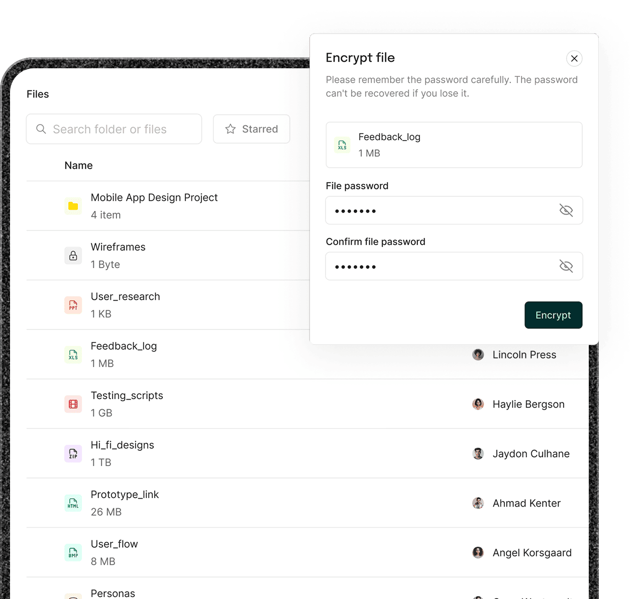 Keep Files in A Safe Space