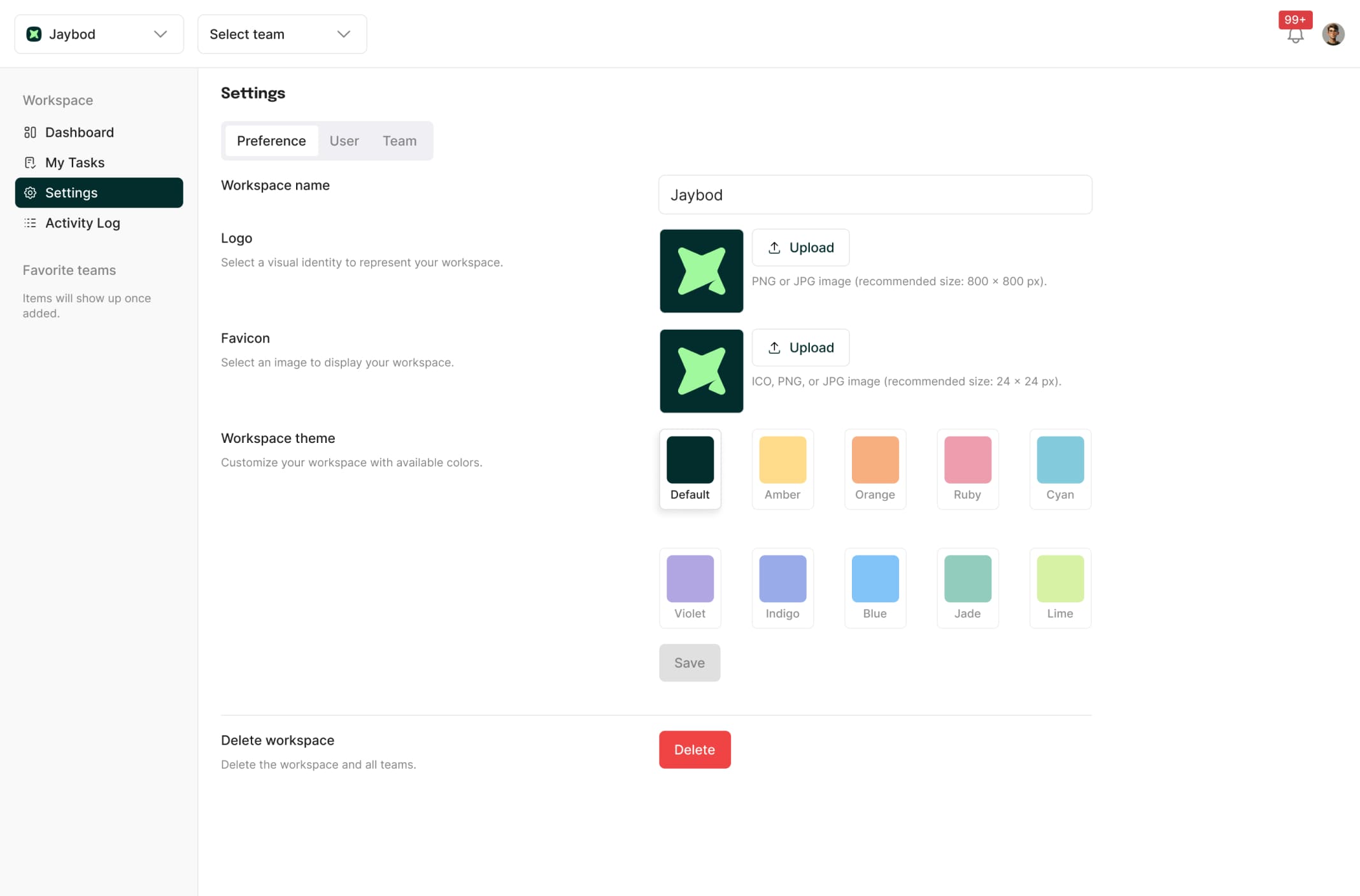 UI Design Jaybod - Preference